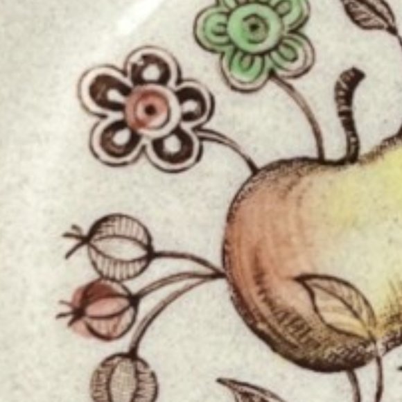 TWO Vtg Johnson Bros "Fruit Sampler" Saucers Staffordshire Old Granite England - Picture 4 of 12